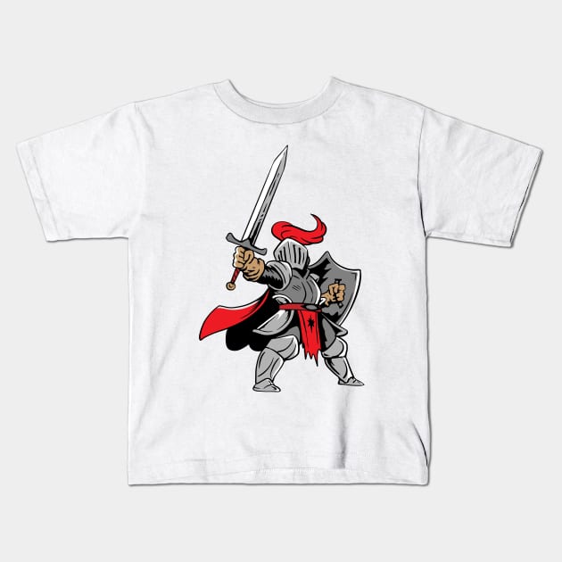 A Knight Motive Ready To Fight Kids T-Shirt by pabrun